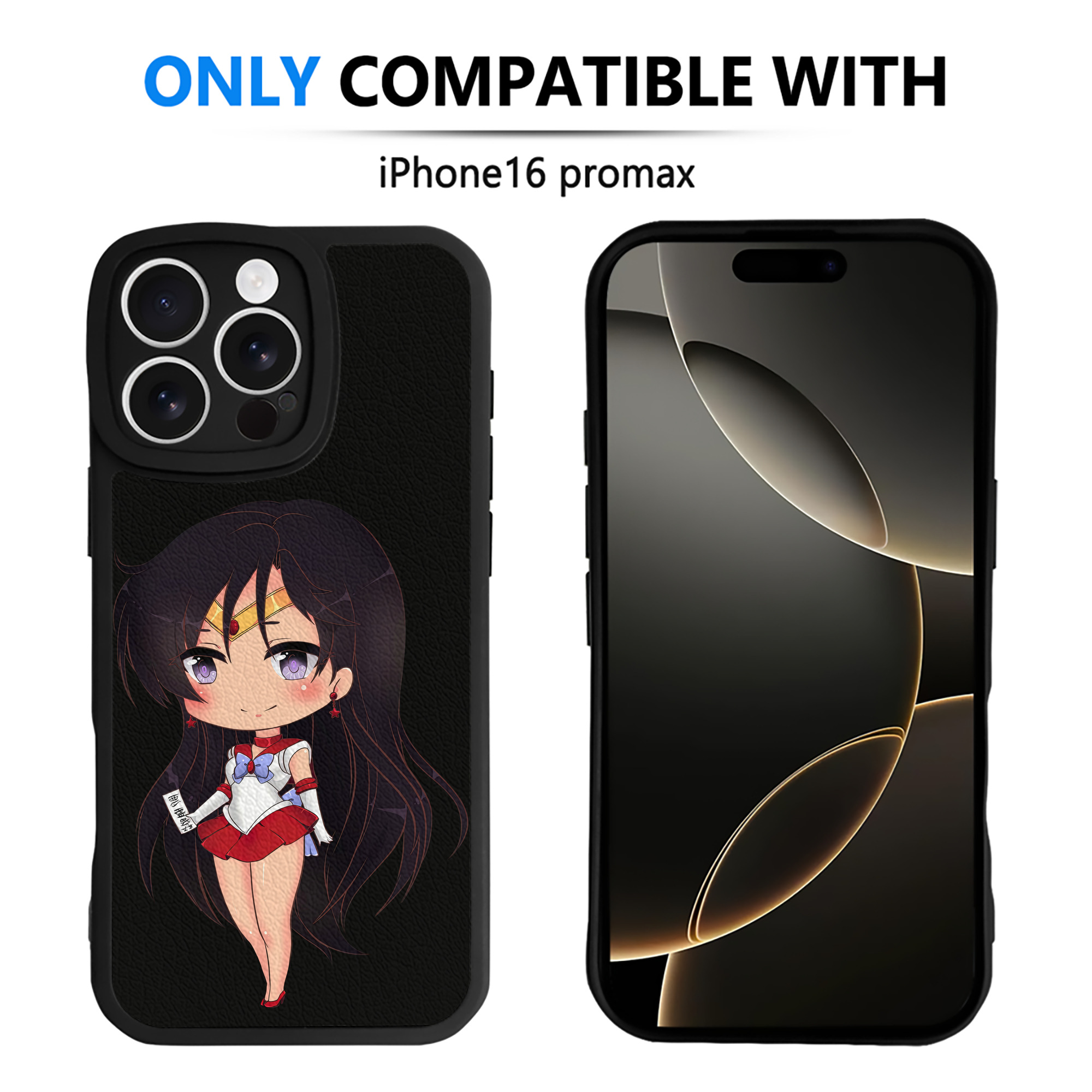 （画像用） 美少女戦士セーラームーン 火野レイ ひの レイ Sailor Moon Hino Rei （セーラーマーズ,Sailor Mars） 【iPhone 16シリーズ対応】シリコンスマホケース（レザー調） 材質：シリコン